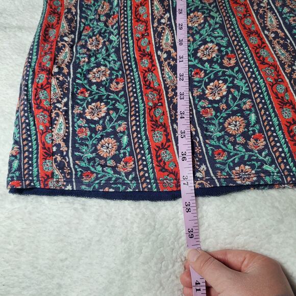 Lulus Kiss the Sky Halter Open Back Midi Dress Women's Size Medium Blue Red - Picture 15 of 15